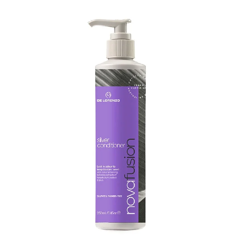 Natural hair care for hair refinement-De Lorenzo Novafusion Colour Care Conditioner Silver 250ml