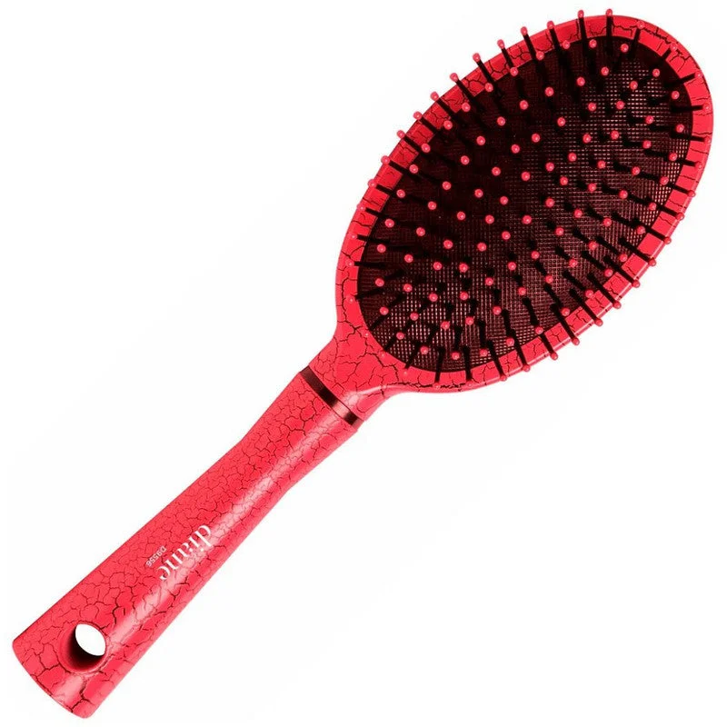 Strand grip lotion-Diane Pink Crackle Oval Paddle Brush