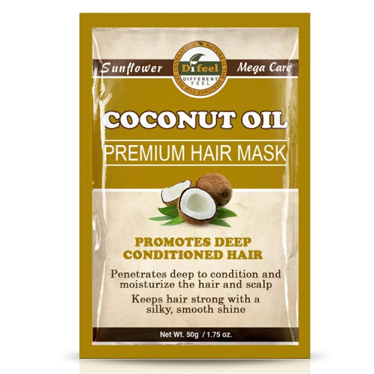 How to hydrate thin coily kinky hair-Difeel Premium Hair Mask-Coconut Oil 1.75 oz