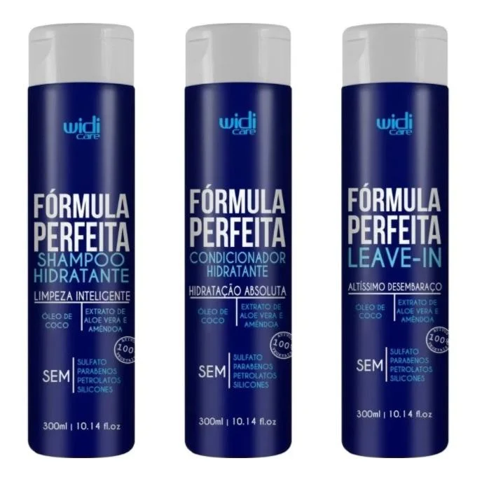 Fórmula Perfeita Coconut Aloe Vera Almond Hair Treatment Kit 3x300 - Widi Care