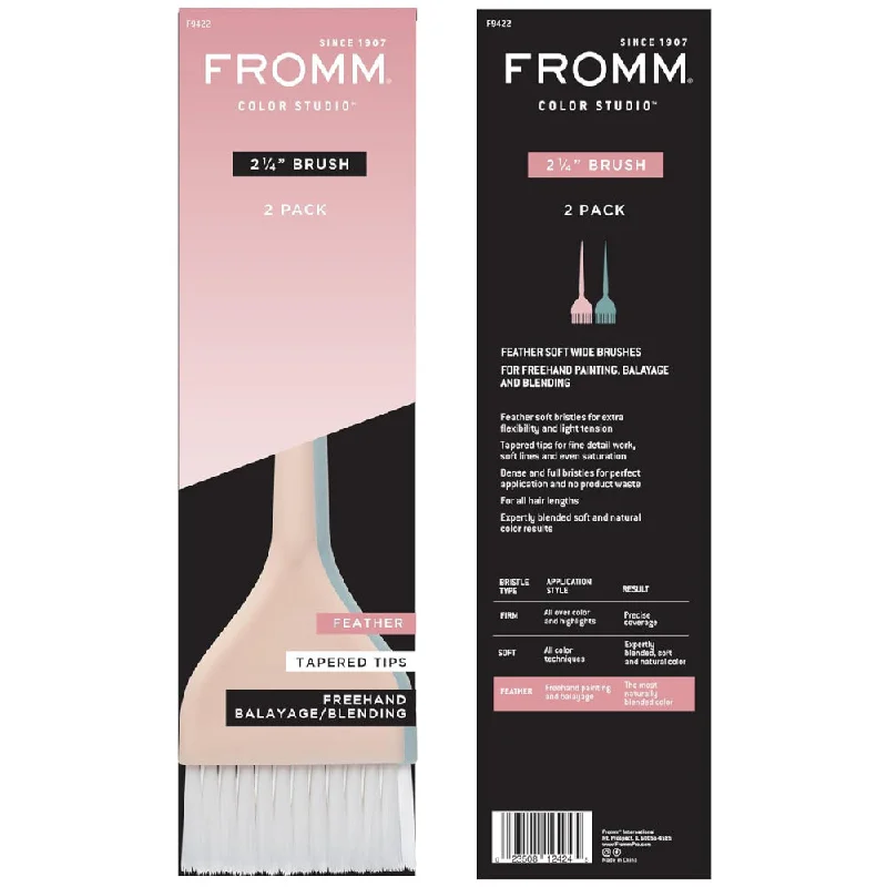 Form lotion-Fromm 2.25 Inch Feather Color Brush 2 Pack