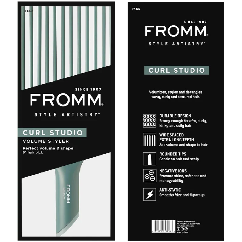 Fromm Curl Studio Volume Styler Hair Pick Comb