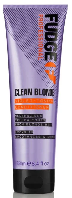 How to care for thin bouncy kinky coily hair-Fudge Clean Blonde Conditioner 250ml