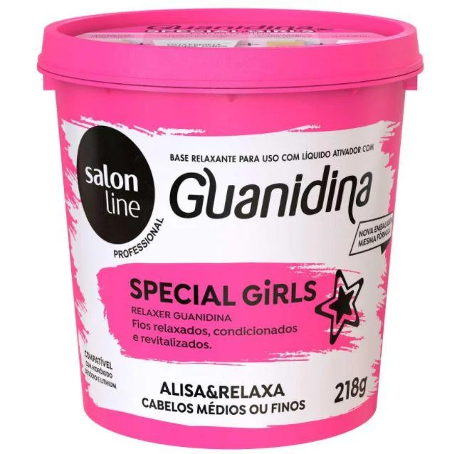 Salon Line Guanidine Special Girls Medium & Thin Hair Relaxing Cream 218g