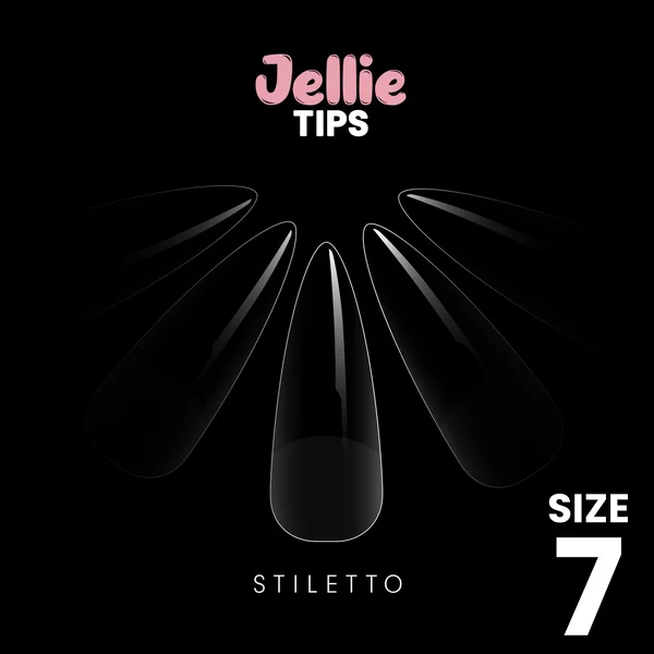 Halo Jellie Nail Tips Stiletto, Sizes 7,50 One Size