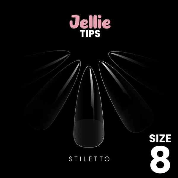 Halo Jellie Nail Tips Stiletto, Sizes 8, 50 One Size