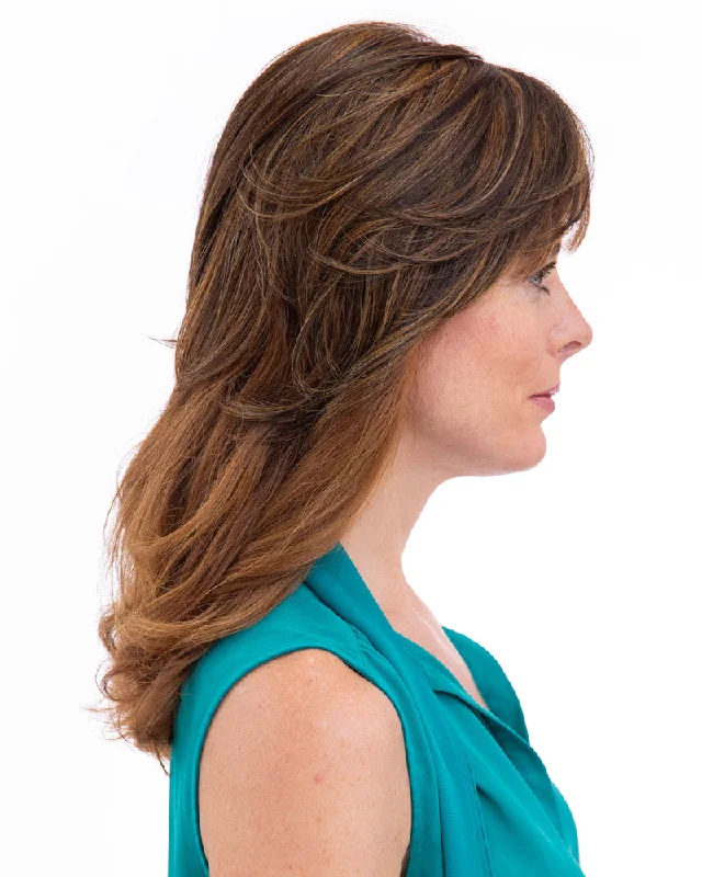 Synthetic wigs with twist bangs-Hand-Tied Topper Short (Exclusive) | Monofilament Synthetic Wiglet by Wig Pro