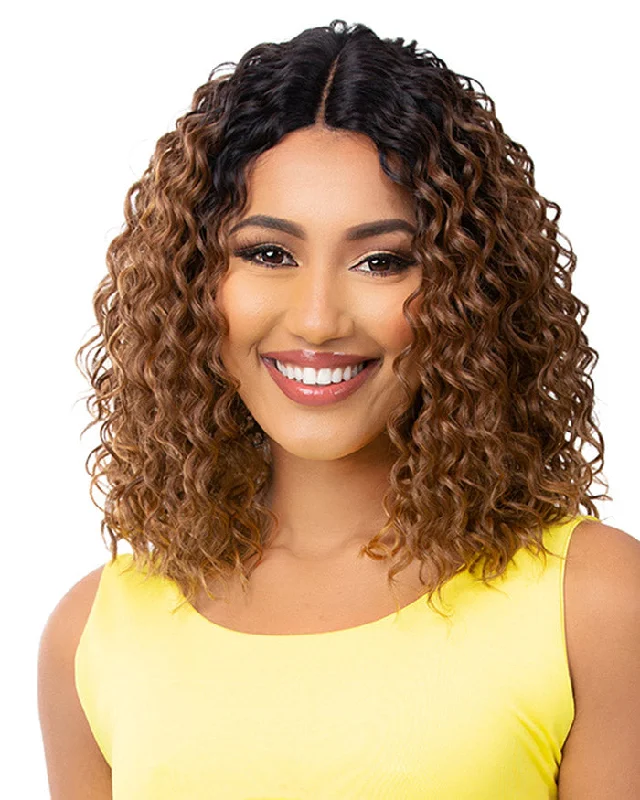 Synthetic wigs with raw curls-HD Lace Finley | Lace Front & Lace Part Synthetic Wig by It's a Wig