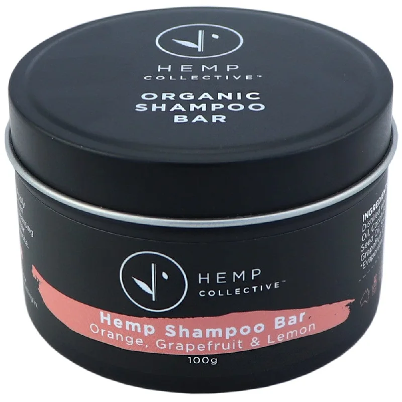 Hemp Collective Hemp Shampoo Bar Travel Tin 100g - Orange, Grapefruit & Lemon