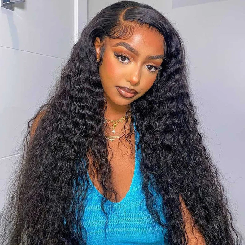 real person hair ring neon glow-Hot Star HD Transparent 5x5 13x6 Lace Front Closure Wig 6x4 Ready To Go Human Hair Wig Brazilian Deep Wave