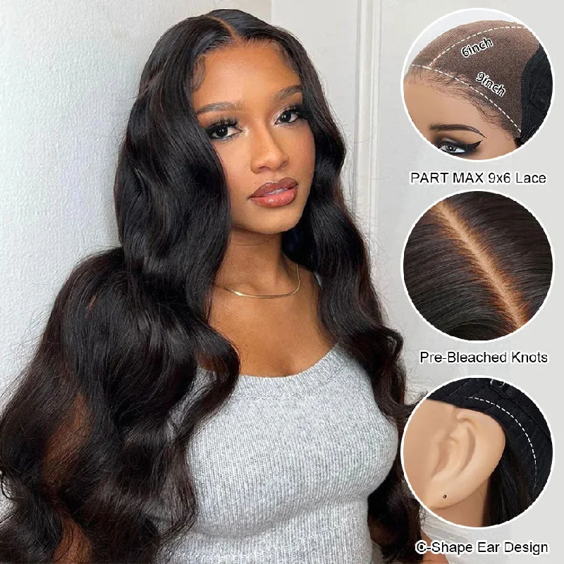 real person hair ring glossy ring-Hot Star Part Max 9×6 M-Cap Glueless Lace Ready To Go Wig Body Wave Pre-Everything Ready To Wear Human Hair Wigs