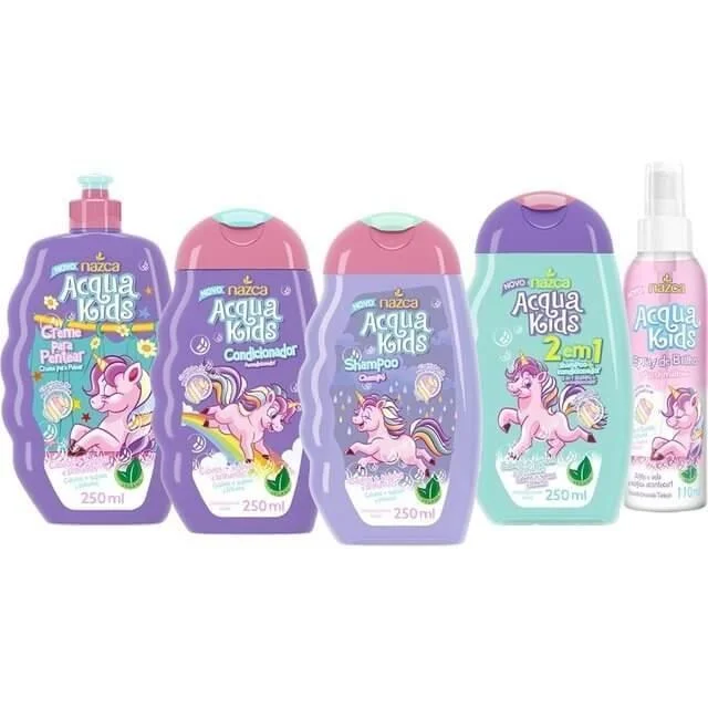 Marshmallow Vegan Acqua Kids Daily Use Hair Treatment Kit 5 Itens - Nazca