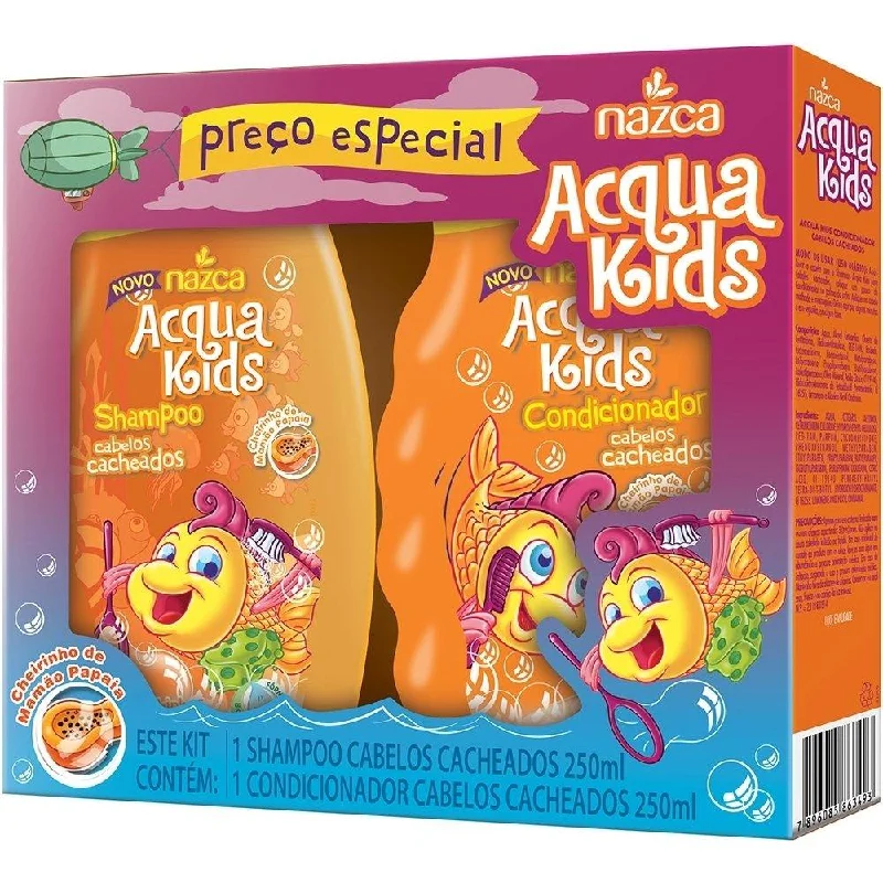 Acqua Kids Curly Hair Curls Maintenance Treatment Vegan Kit 2x250ml - Nazca