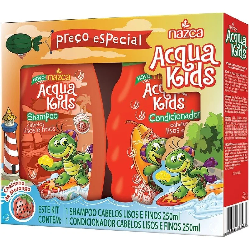 Acqua Kids Lisos Straight Hair Maintenance Treatment Vegan Kit 2x250ml - Nazca