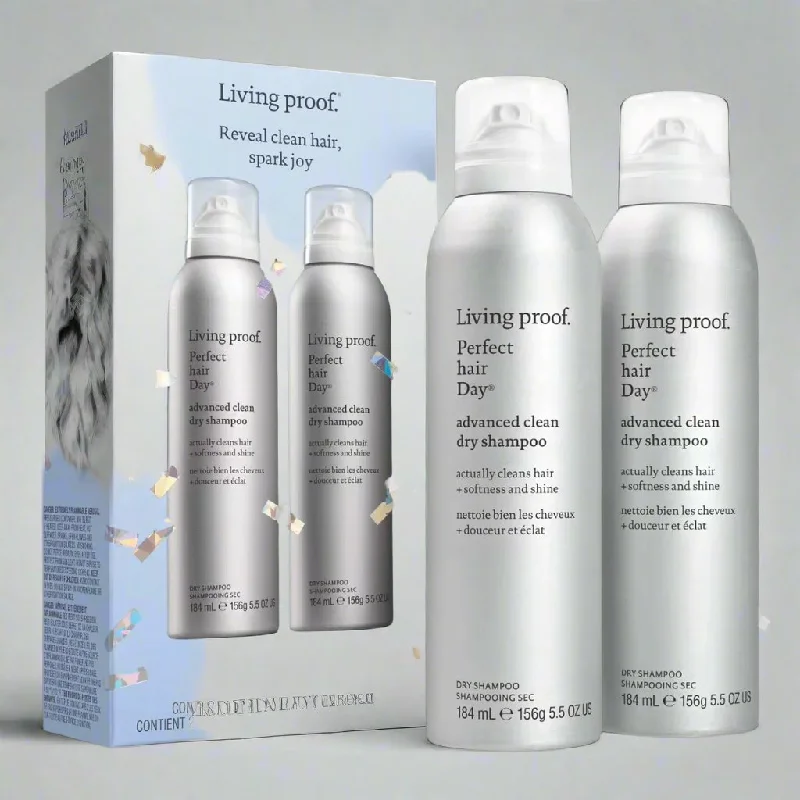 How to care for damaged bouncy coily kinky curls-Living Proof Reveal Clean Hair Holiday Set