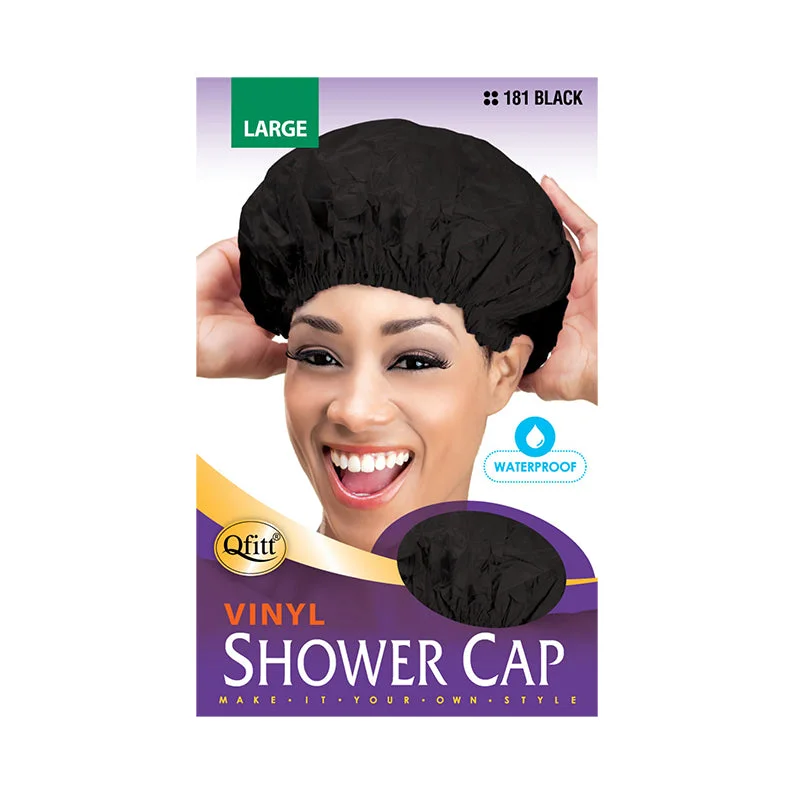 M&M QFITT Vinyl Shower Cap [LARGE] [BLACK] #181