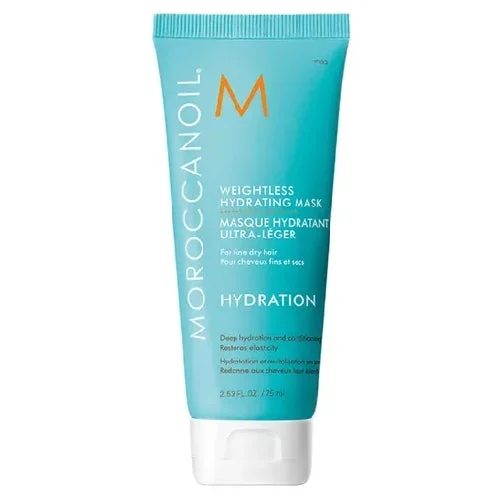 Hair care for weak bouncy coily kinky curls-Moroccanoil Weightless Hydrating Mask