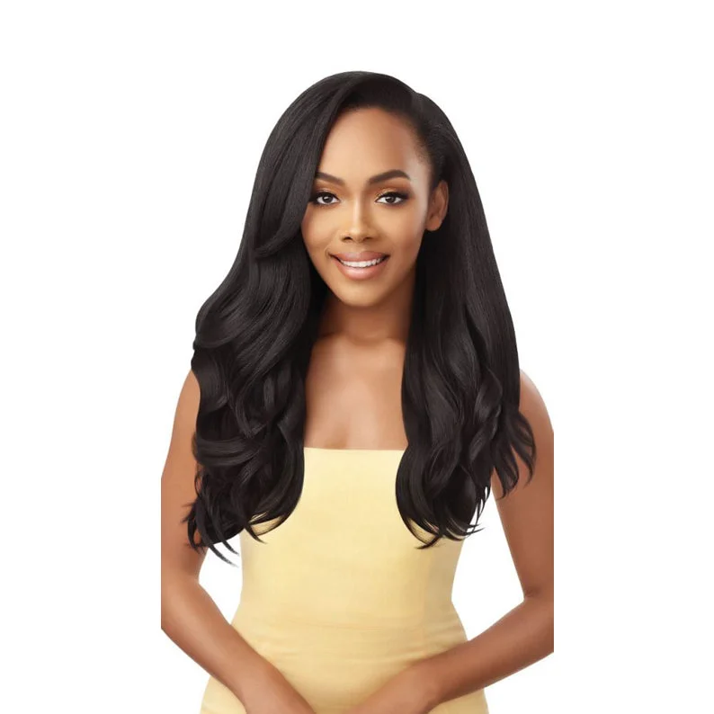 Synthetic wigs for reef galas-OUTRE Converti Cap Synthetic Hair Half Wig CURVY ADDICTION