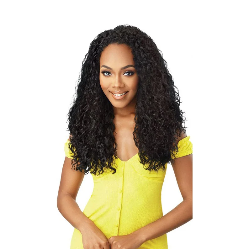 Synthetic wigs for mix deals-OUTRE Converti Cap Synthetic Hari Half Wig WET & WAVY WATERFALL IN LOVE