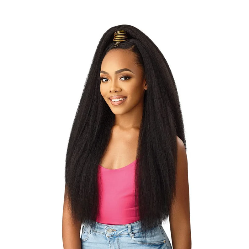 Synthetic wigs for neat vibe-OUTRE Converti Cap + Wrap Pony Synthetic Half Wig BOLD & IRRESISTIBLE