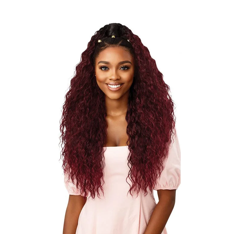 Synthetic wigs for rare sales-OUTRE Converti Cap + Wrap Pony Synthetic Half Wig YOUNG & WILD