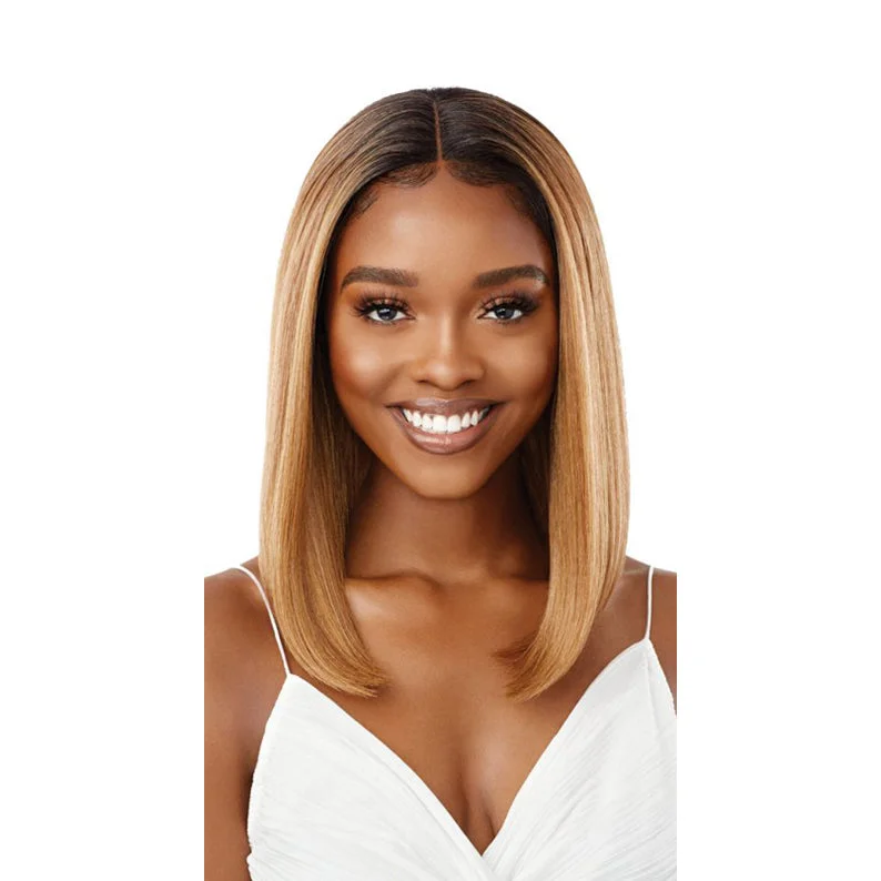 Synthetic wigs with mixed hues-OUTRE EVERYWEAR Synthetic Hair Lace Front Wig EVERY 3