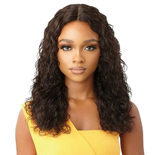 real person hair ring openwork craft-Outre The Daily Wig 100% Human Hair Wig - DEEP CURL 20"