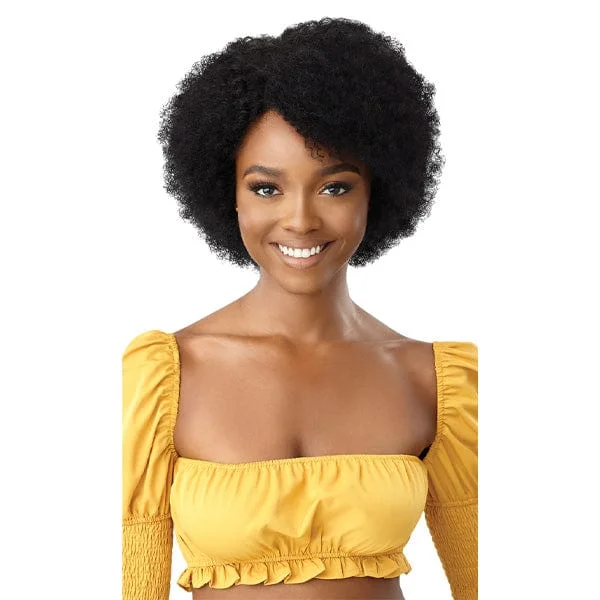 real person hair ring plastic craft-Outre The Daily Wig 100% Human Hair Wig - NATURAL AFRO