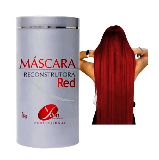 Professional Red Hair Reconstruction Tinting Color Maintenance Mask 1Kg - Yllen