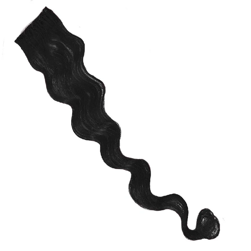 real person hair ring hollow band-Raven™ Curly Human Hair Glam®  Strips