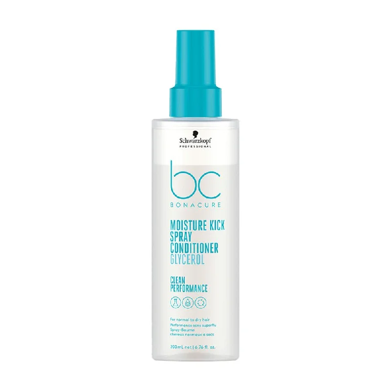 Natural hair care for hair refinement-Schwarzkopf Professional BC Clean Performance Moisture Kick Spray Conditioner 200ml