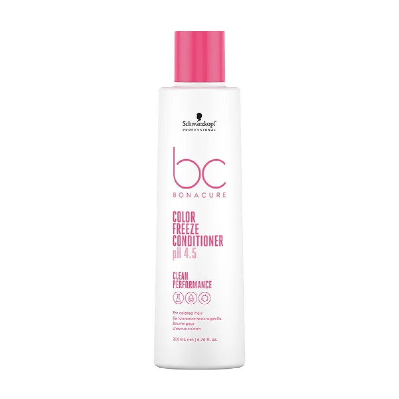 Hair care for fine kinky coily bouncy curls-Schwarzkopf Professional BC Clean Performance PH 4.5 Color Freeze Conditioner 200ml