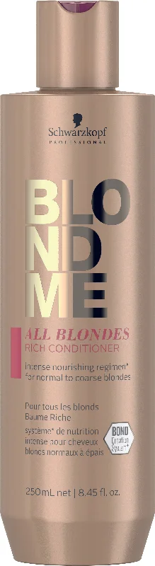 Best hair care for hair hydration boost-Schwarzkopf Professional BlondMe Rich Conditioner 250ml