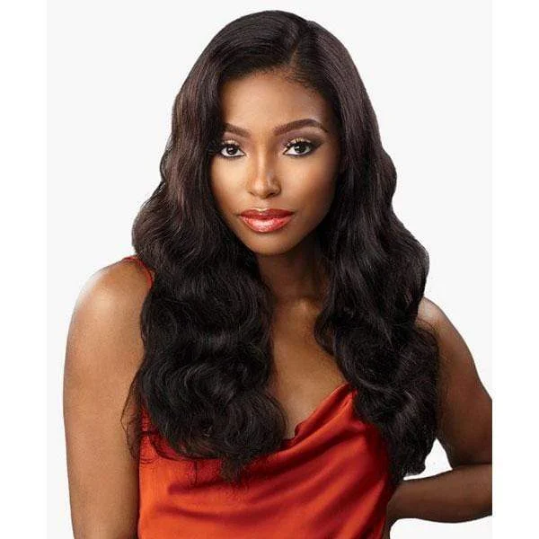 real person hair ring channel craft-Sensationnel 100% Virgin Human Hair 15A 13X4 Frontal HD Lace Wig - BODY WAVE 24"