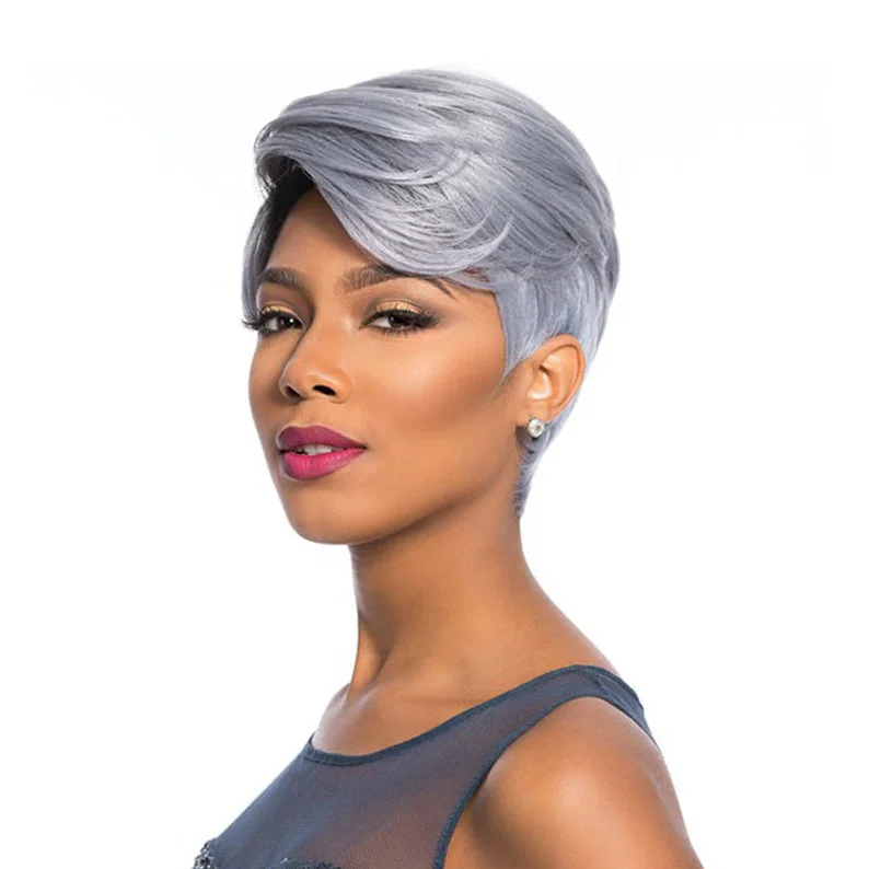 Synthetic wigs with deep curls-SENSATIONNEL Synthetic Instant Fashion Full Cap Wig - UMA