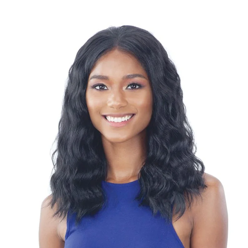 Synthetic wigs for rill galas-SHAKE N GO Freetress Equal Synthetic Hair Illution Lace Frontal Wig IL 001