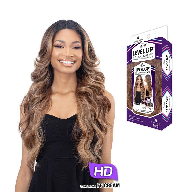 Synthetic wigs for hip vibe-SHAKE N GO Freetress Equal Synthetic Hair HD Lace Front Wig ARIANA