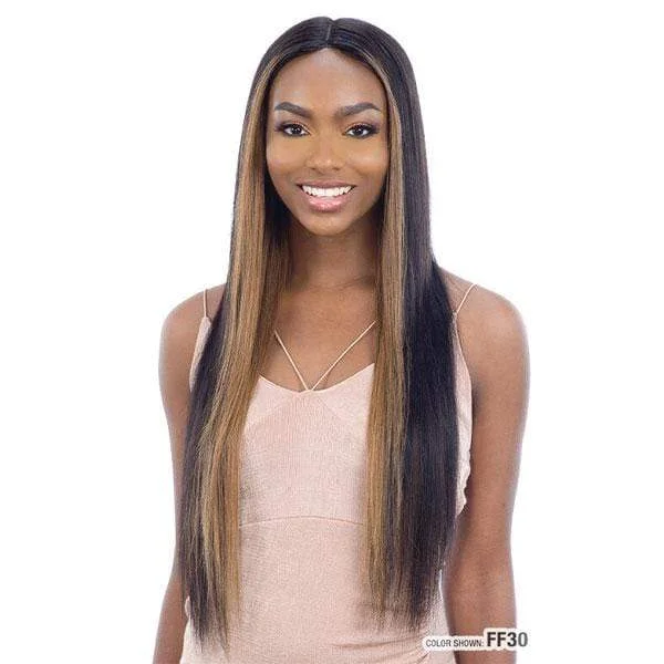 real person hair ring cork accent-Shake-N-Go Naked 100% Human Hair Freedom Lace Part Wig - NATURAL 703