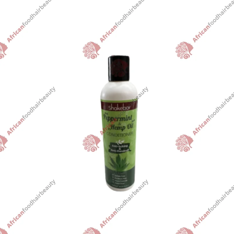 How to repair weak coily kinky bouncy hair-Shakebar Peppermint & Hemp Oil Conditioner 8.45oz