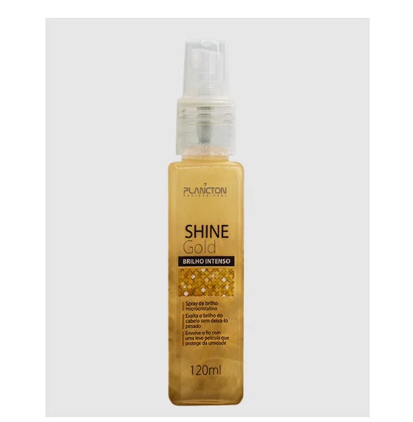 Frizz stop lotion-Shine Gold Hair Finisher Protection Vegan Spray 120ml - Plancton Professional