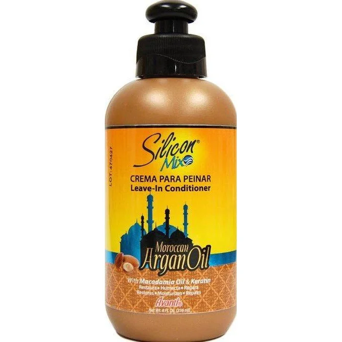 Hair care tips for hair hydration boost-Silicon Mix Moroccan Argan Oil Leave-In Conditioner (8 Oz.)