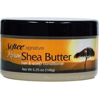 How to care for oily coily bouncy hair-Softee African Shea Butter Hair & Scalp Conditioner 5.25 OZ