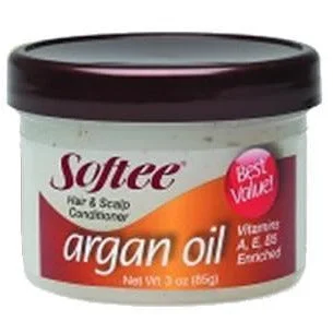 Hair care products with pumpkin seed oil-Softee Argan Hair And Scalp Conditioner 3Oz