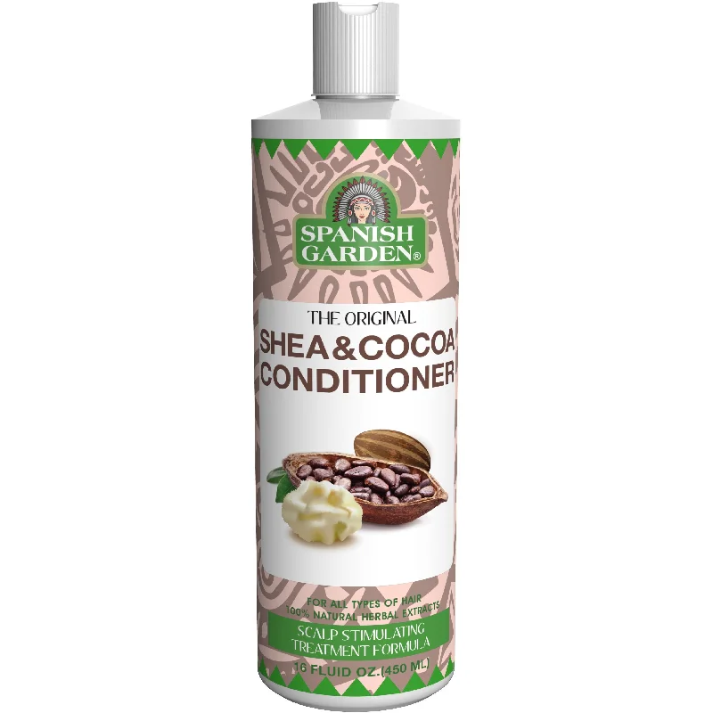 Hair care for weak coily kinky bouncy hair-Spanish Garden Original Cocoa Butter & Shea Conditioner - 16 Oz