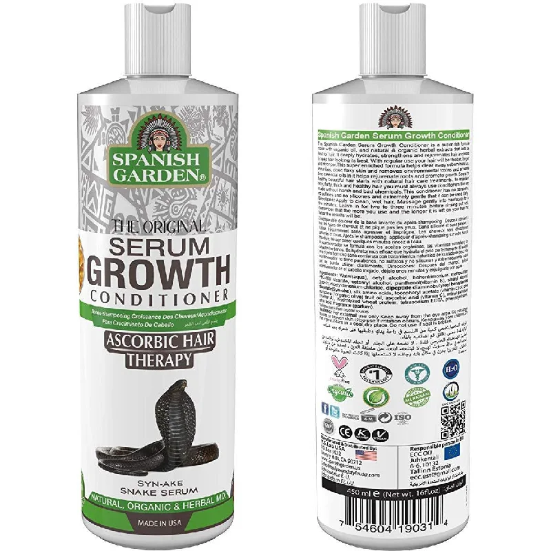 Hair care for dry coily bouncy kinky hair-Spanish Garden Serum Growth Conditioner - 16 Oz