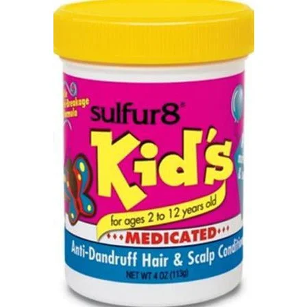 Natural hair care for hair refinement-Sulfur 8 Medicated Kid's Hair & Scalp Conditioner - 4 Oz