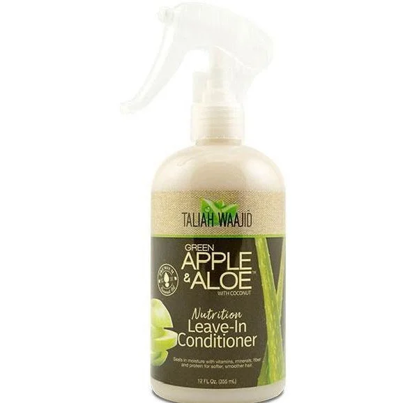 Natural hair care for hair sturdiness-Taliah Waajid Green Apple & Aloe Nutrition Leave-In Conditioner 12 Oz