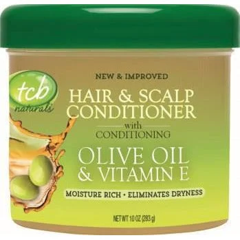 Best hair care for hair hydration boost-TCB Naturals Conditioner Hair & Scalp Olive Oil & Vitamin-E Jar, 10 Ounce