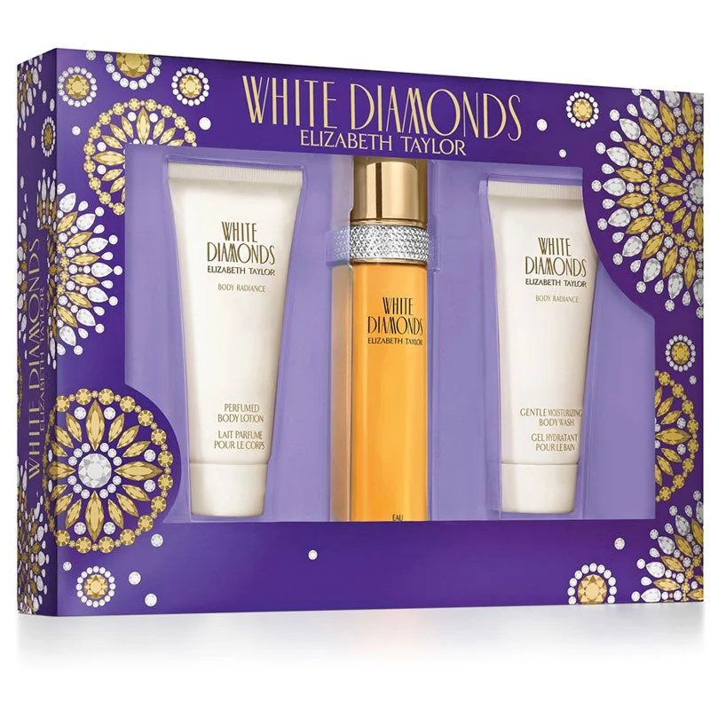 Elizabeth Taylor White Diamonds Eau De Toilette 100ml 3 Piece Gift Set